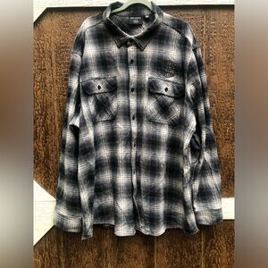 Harley-Davidson Black & White Plaid Flannel Shirt - Men’s 4XL